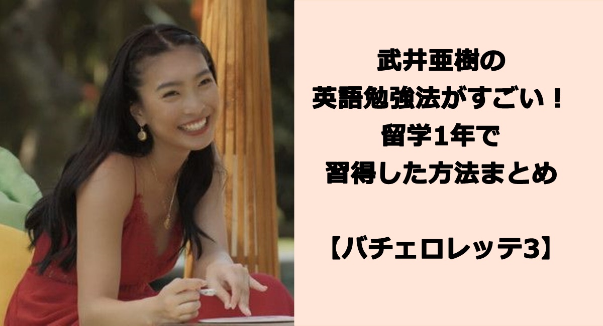 武井亜樹の英語勉強法がすごい！留学1年で習得した方法まとめ